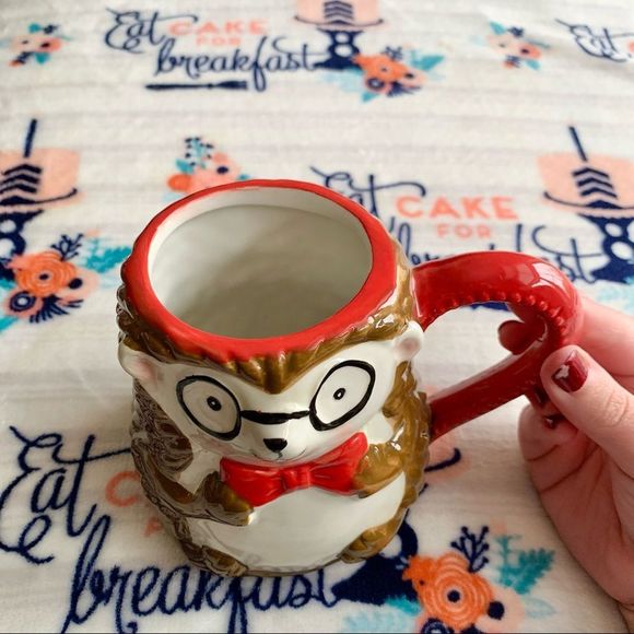 🦔 Adorable Nerdy Hedgehog Ceramic Mug 🦔 - Picture 5 of 5